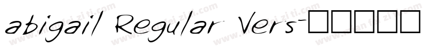 abigail Regular Vers字体转换